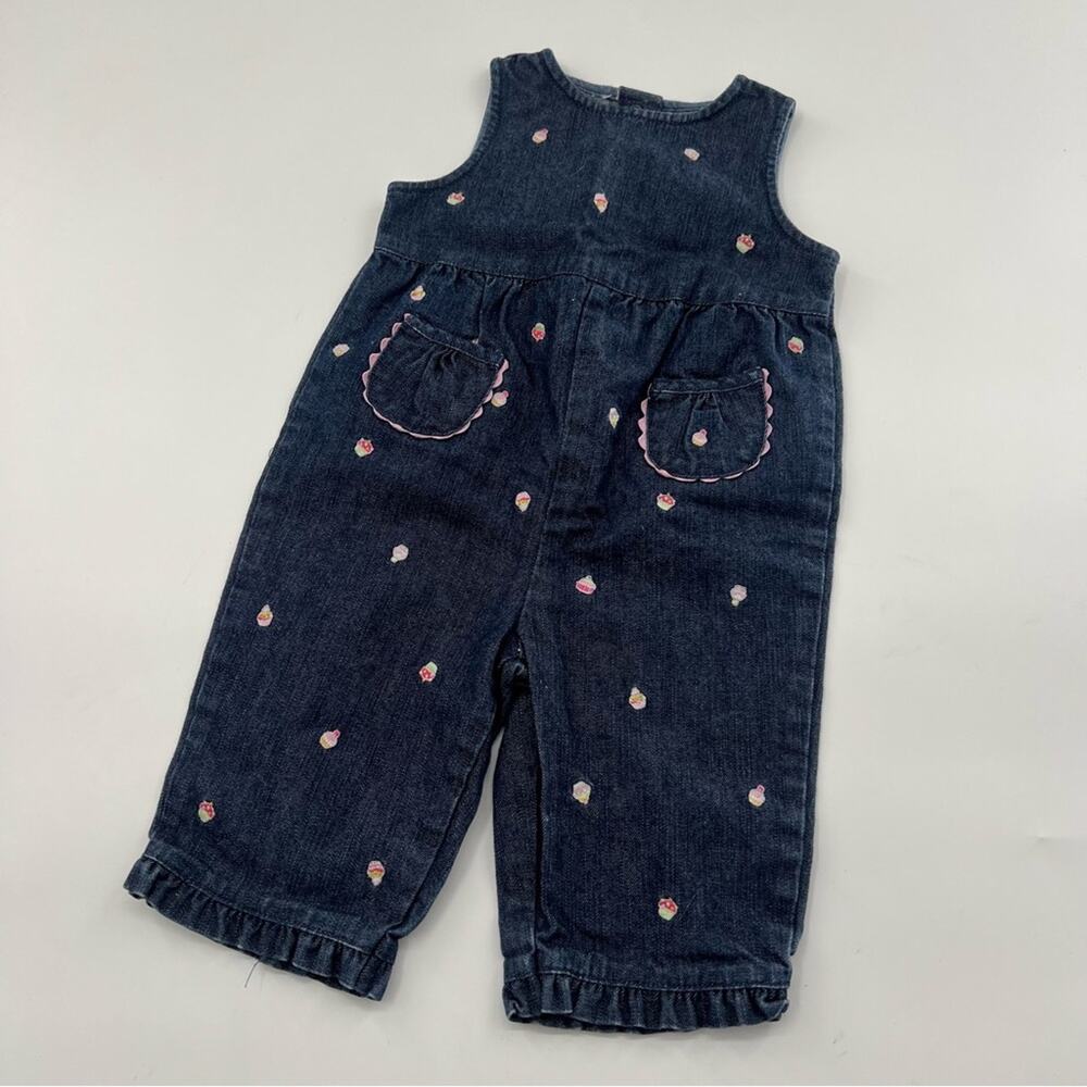 Gymboree 2005 Y2K Sweet Treats Line Cupcake Denim One Piece Jumper Jean